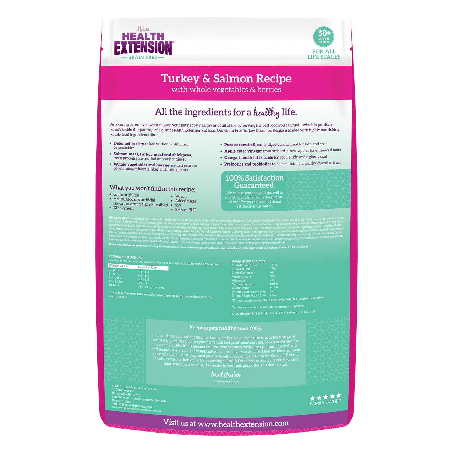 Dry Cat Food Grain Free Turkey and Salmon Recipe