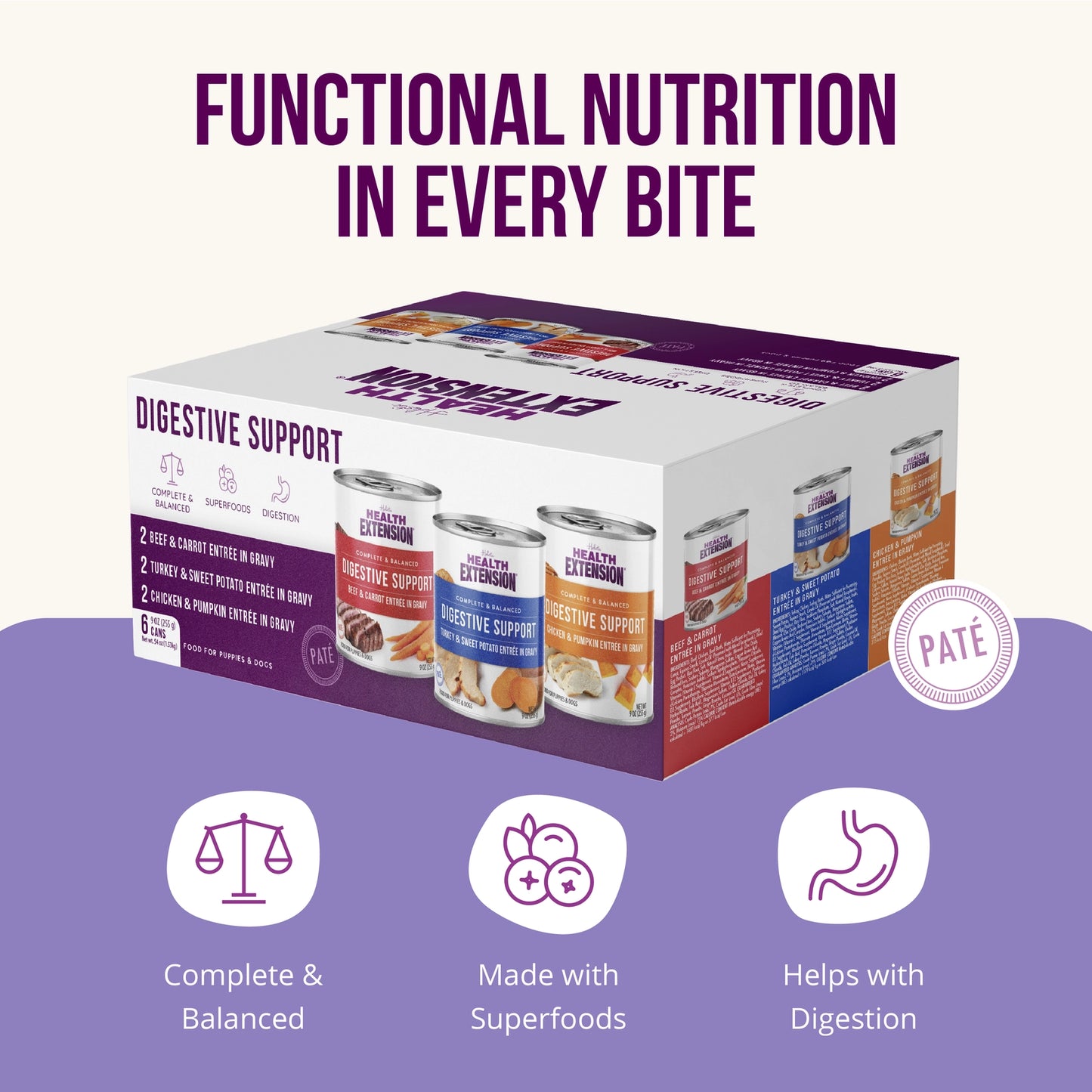 Wet Dog Food Digestive Support Variety Pack